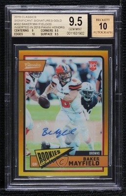 2018 Honors Significant Signatures Gold 6/20 Baker Mayfield BGS 9.5 Auto RC 07o4