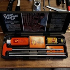 Vintage Hoppe’s 9 Gun Cleaning Kit Original Case, Solvent, Oil, Rods -USA