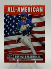 2026 Panini USA Stars & Stripes Enrique Bradfield Jr All-American /199 USA Red