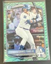 2025 Bowman Draft James Tibbs III #BDC-74 Aqua Reptilian 020/125