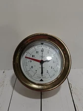 Weems & Plath Atlantis Time & Tide Clock Solid Forged & Polished Brass Case