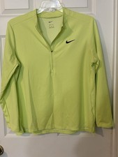 Nike Dri-FIT XL Yellow Men's Long Sleeve Pullover Athletic 1/4 Zip Top