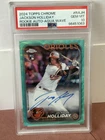 New Listing2024 Topps Chrome Jackson Holliday Rookie Aqua Wave Auto #138/199 PSA 10