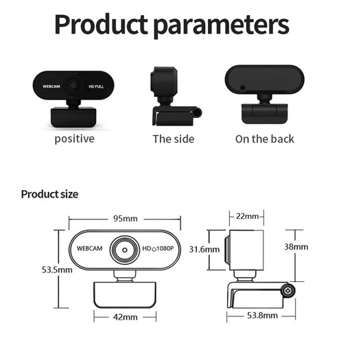Webcam HD Elough 2K pour ordinateur portable de bureau mini caméra Web USB * - Photo 5/16