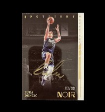 2021-22 Panini Noir Luka Doncic Spotlight Signatures Auto /99 Gold Ink