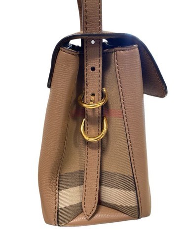 BURBERRY - Brown Derby Leather Camberley Medium Satchel Bag