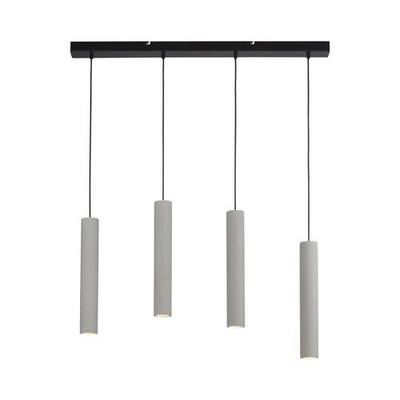 Paul Neuhaus Pendelleuchte 4-flammig Betonoptik GU10 LED 10W Downlight betonf...