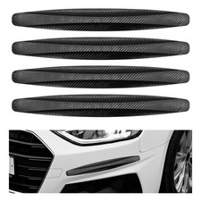 4 PCS Car Bumper Guard Strip, Anti-Collision Carbon Fiber Auto Front  Rear B...