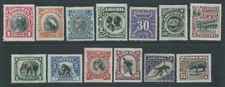 LIBERIA 1906 SG224/36 set of 13 30c few faults mounted mint catalogue £40