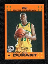 2007-08 Topps Retail Factory Set Rookie Set Orange Kevin Durant #2 07vd