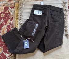 Dovetail workwear Day Construct cargo pants dark brown canvas NEW womens 12 30