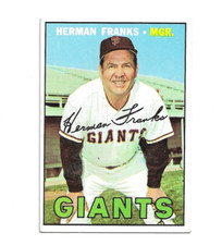 1967 Topps #116 Herman Franks, San Francisco Giants