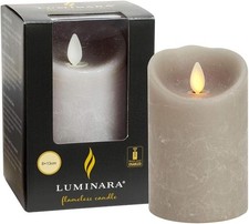Luminara LED Candle 8cm Ø x 13cm grey