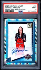 2025 WNBA Georgia Amoore Rated Rookie Laser RC Auto PSA 9 Washington Mystics