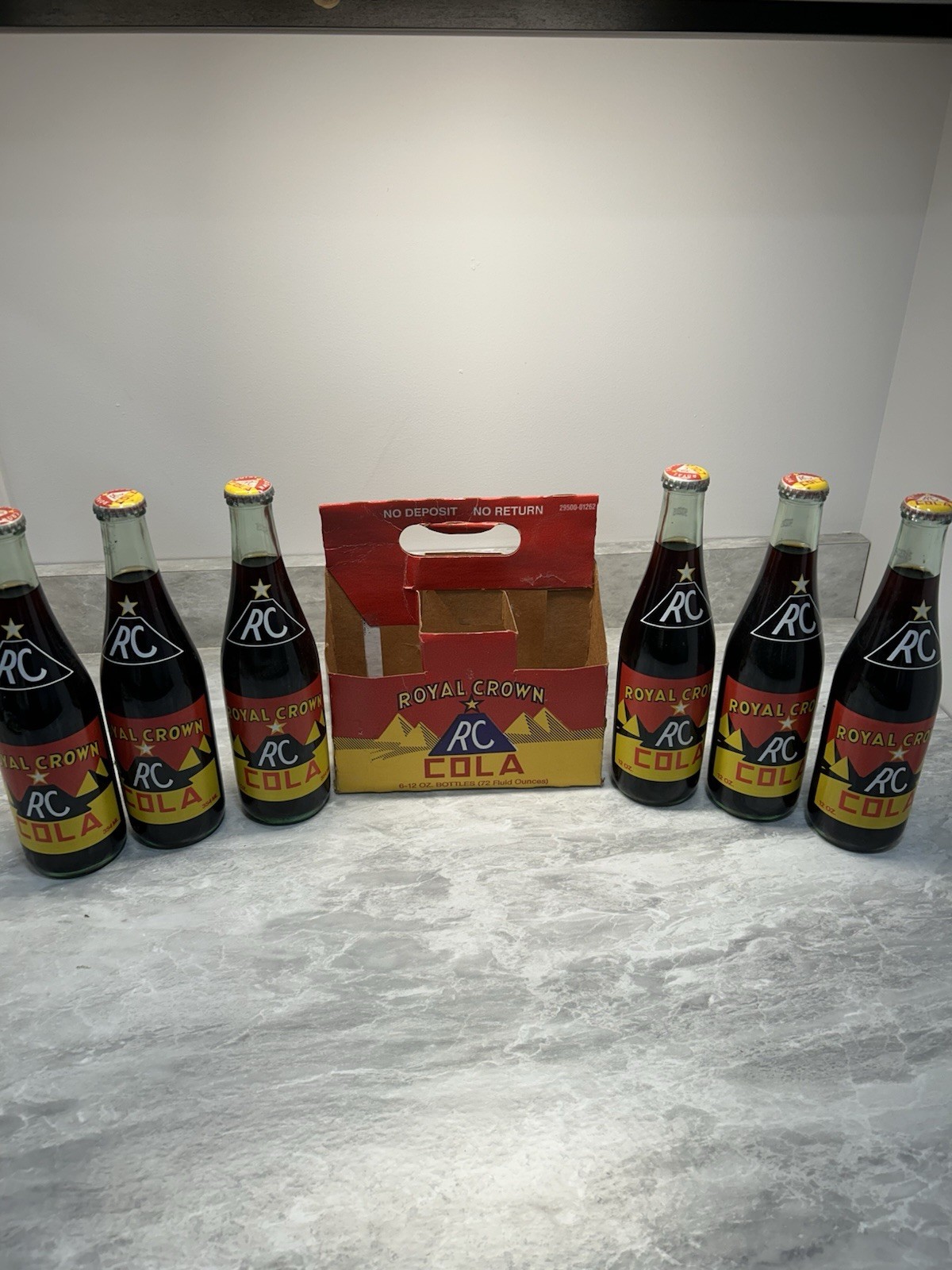 Royal Crown Cola 6 Pack Full 12oz Glass Bottles