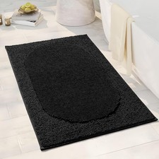 32x20 Black, Bathroom Rugs Non-Slip Mat for Bathroom Floor Shower