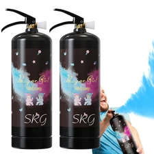Giant Gender Reveal Fire Extinguisher Color Blaster | 2 Packs Baby Boy Blue G...