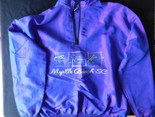 Surf Style Vintage 90's Iridescent Purple Windbreaker Jacket O/S Myrtle Beach SC
