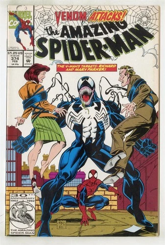 Amazing Spider-Man #374 NM 9.4 white pages  Venom cover  Marvel 1993  No Reserve