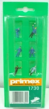 Primex 1730 HO Scale Railroad Worker Figures (Set of 6)