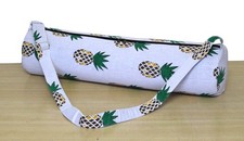 Indian White Pineapple Yoga Mat Carrier Bag Mandala Large Shoulder Strap