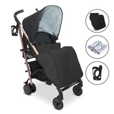 My Babiie MB51 Plus Stroller - Quilted Black