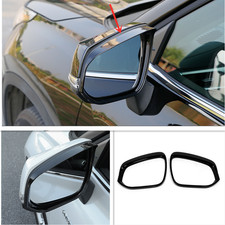 For Toyota Rav4 2013-2018 Bright Black Rearview Mirror Rain Eyebrow Cover Trim