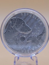 10 Kuna Dalmatian Dog Dalmatiner Kroatien 1 oz Silber 999 BU 2021 Mit Zertifikat