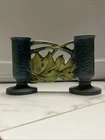 Roseville Clematis Double Bud Vase Pottery, Beautiful Vintage Piece!
