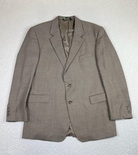 Jos. A. Bank Blazer Mens 48L Brown Houndstooth Wool Two Button Lined Sport Coat