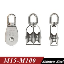 Heavy Duty Single Dual Rope Pulley Wheel M15-M100 Towing Hanging Pulley Block