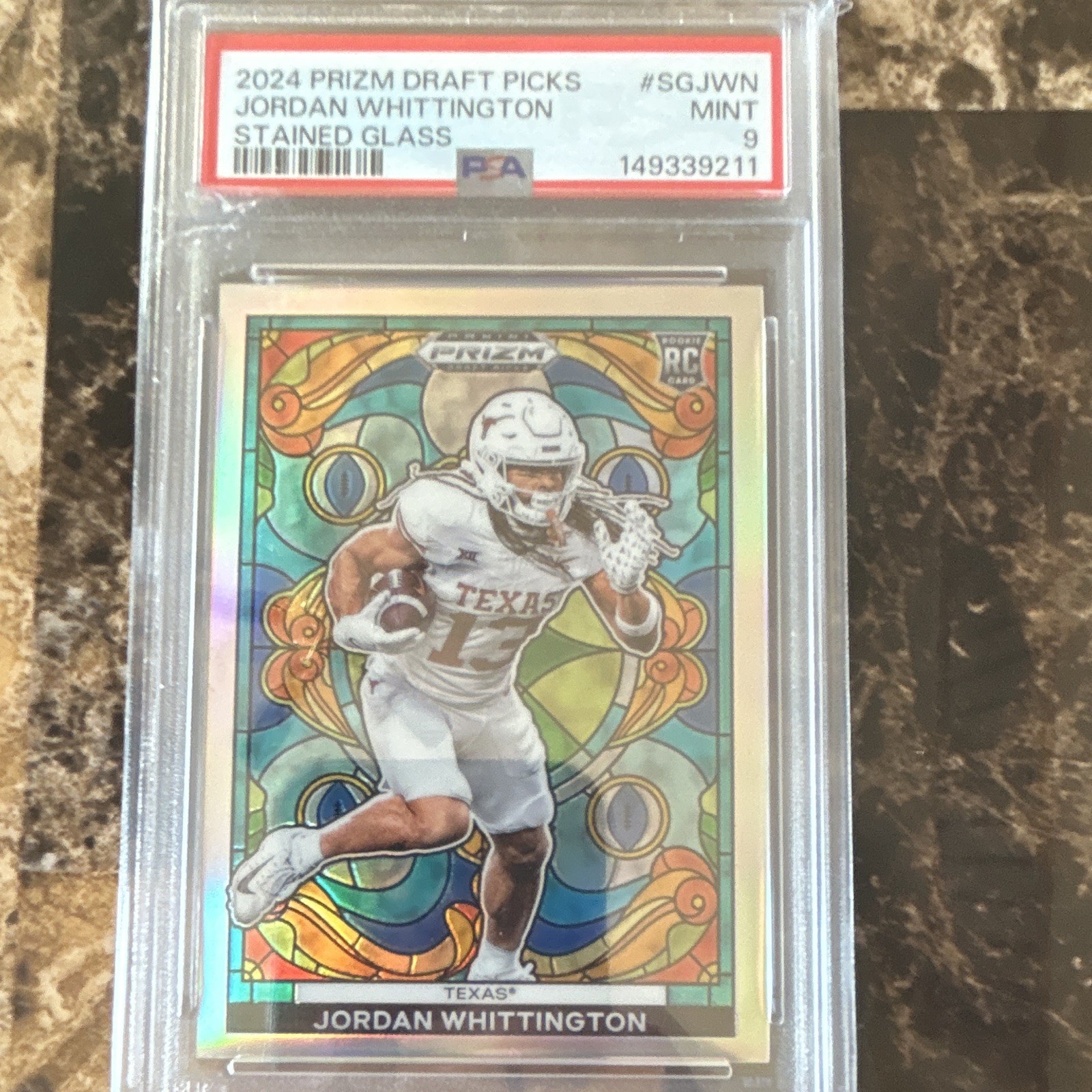 Jordan Whittington Panini Prizm Draft Picks Stained Glass #SGJWN Base