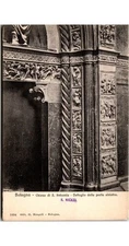 Bologna Italy San Petronio Door ~1900 Photo Postcard Detailed Architectural