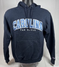 North Carolina Tarheels UNC Hoodie Pullover Sweater Size SM Blue Navy Champion