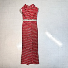 VTG 1981 Barbie Red  Silver Maxi Dress 3680 outfit In the spotlight Superstar