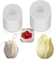 2 StüCk Silikonform Blumen Tulpenform Kerzenform Silikon 3D Kerzenform Blumen Ke