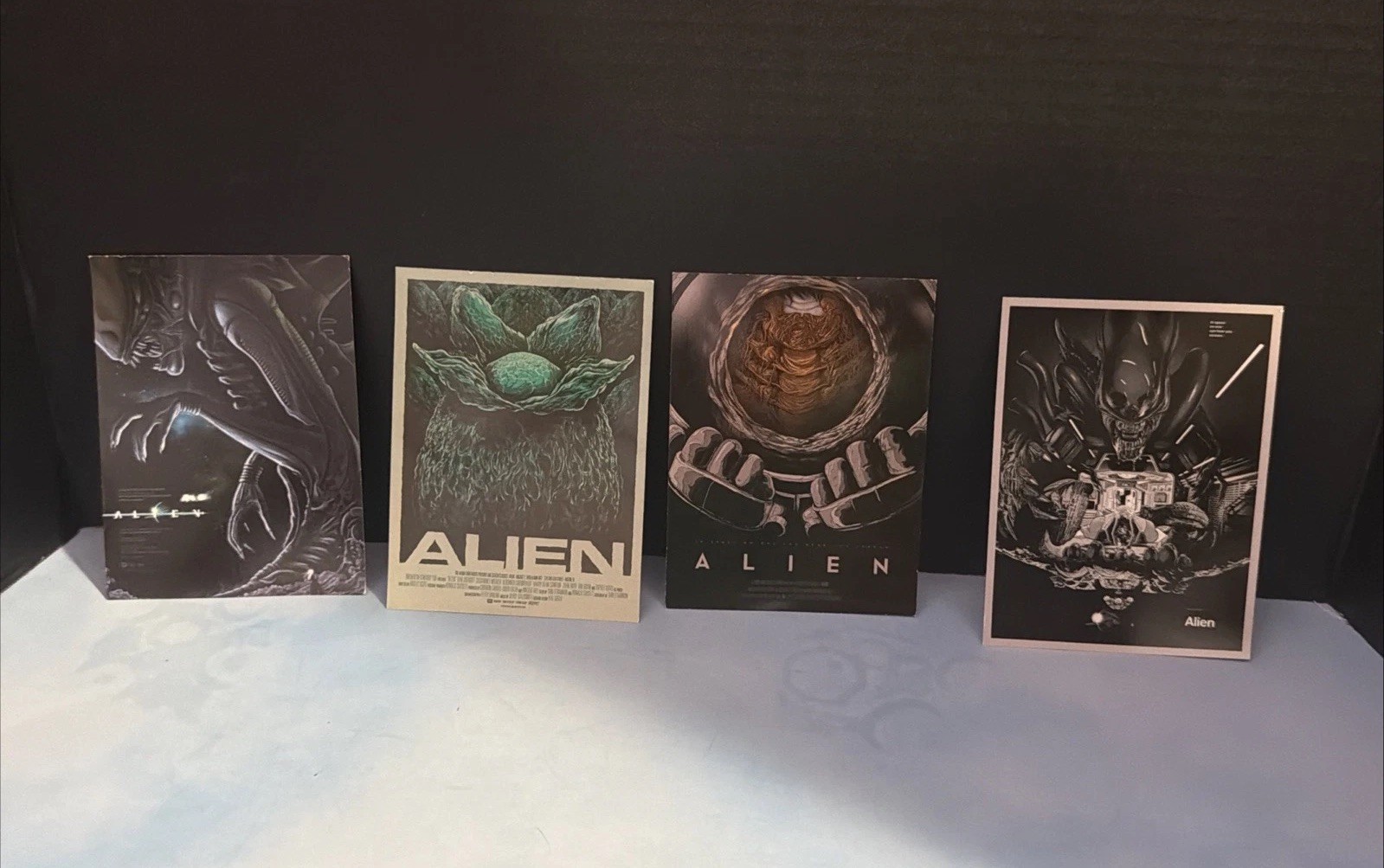 Alien 35th anniversary movie merch 4 art card set Xenomorph