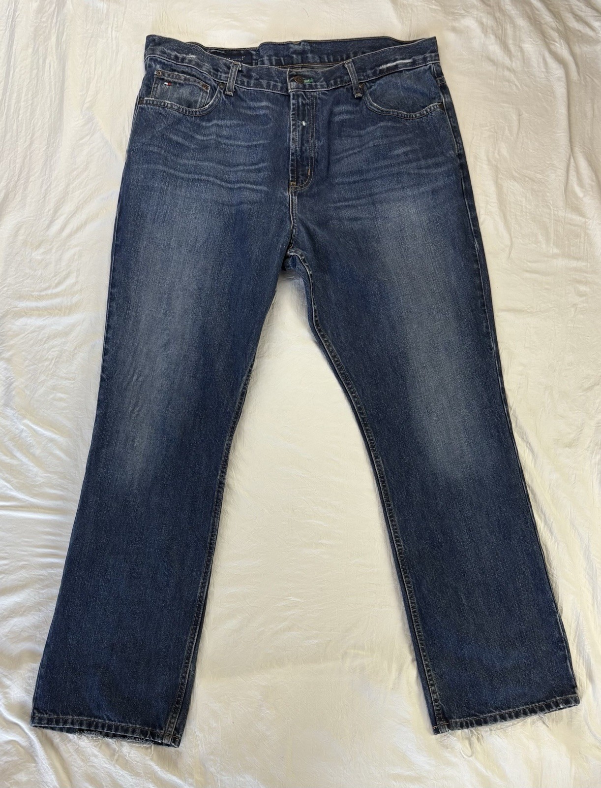 S 38 X 34 Bootcut Medium Wash American Distressed Hem