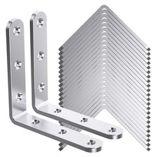 25Pcs Stainless Steel Angle Brackets, 3  x 3  Heavy Duty Corner Brackets,Metal...