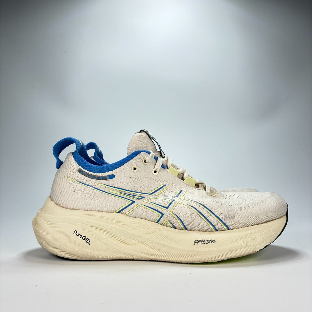 ASICS GEL-Nimbus 26 White Blue Running Shoes Comfort  display picture 2