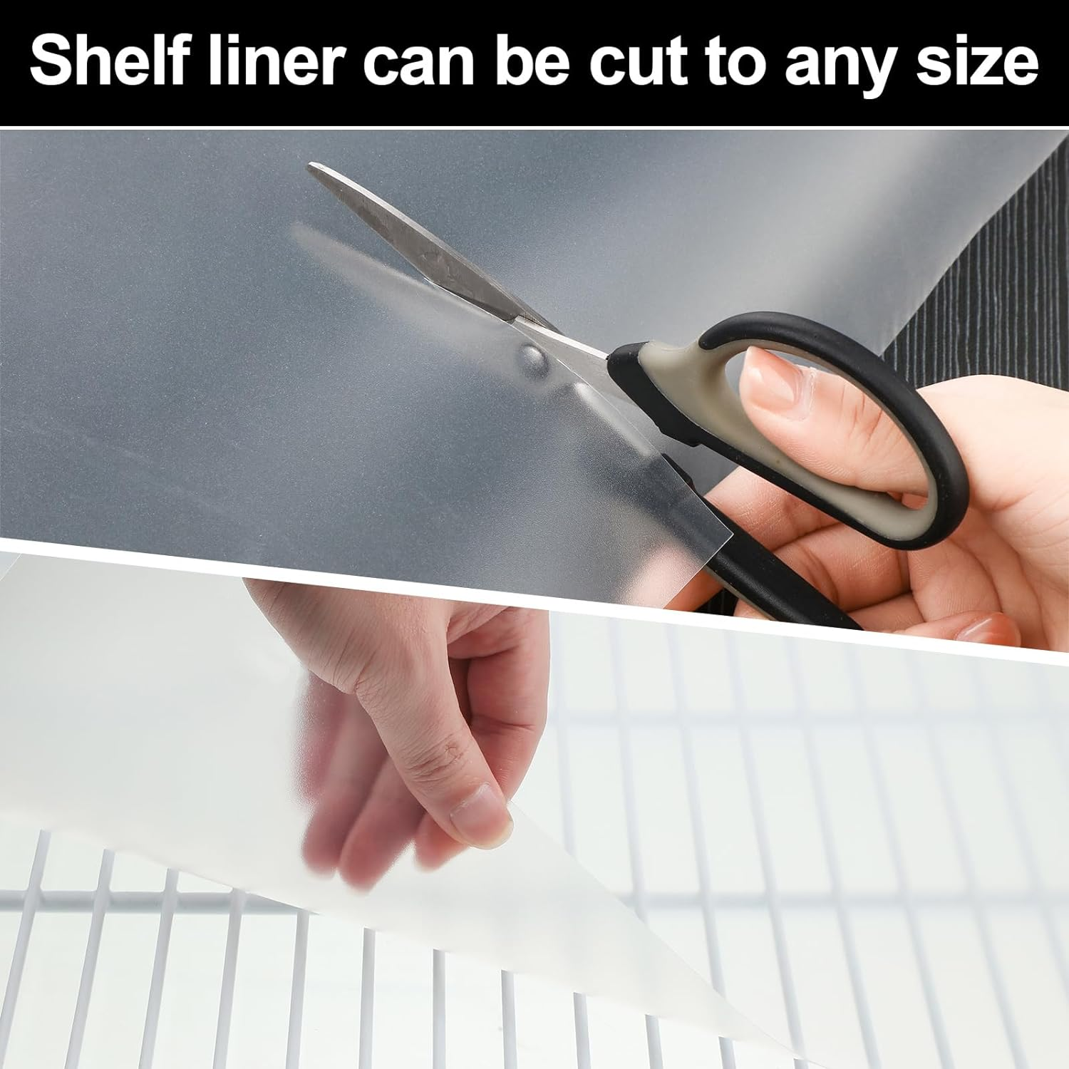 8 Pcs Frosted Plastic Shelf Liner Waterproof Non Adhesive Shelf Mats for Wire...