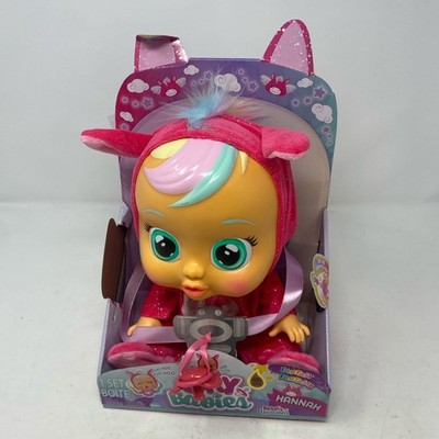 Cry Babies Hannah the Pegasus Doll, Pink/Multi, 12in Amazon Excl.
