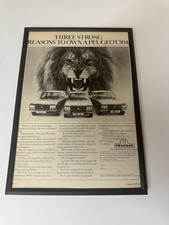 Framed Original 1976 Peugeot 504 L GL TI Saloon Magazine Advert Poster Retro