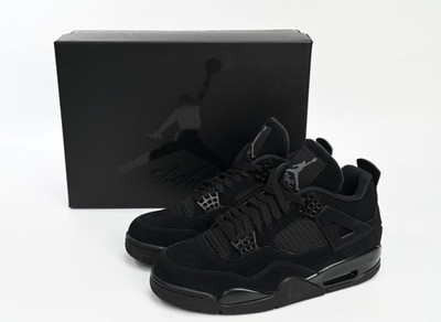 Jordan 4 ''Black Cat'' Men's Basketball Shoes - Black Mid Top Retro