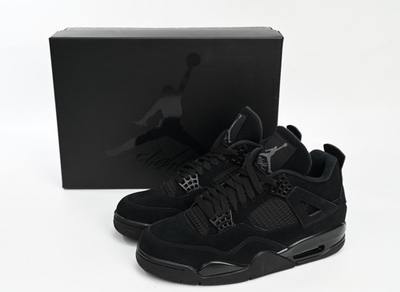 #ad Jordan 4 quot;Black Catquot; Men#x27;s Basketball Shoes Black Mid Top Retro $86.00