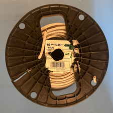 10 Gage AWG Solid Copper Wire Partial 500' Roll, 300  Remain, THHN/THWN White