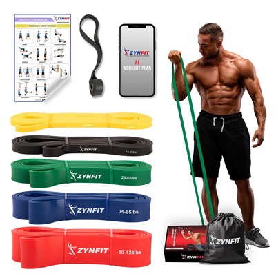 Resistance Bands Set 5 Pcs Workout Exercise Bands for Home Gym Physical Therapy