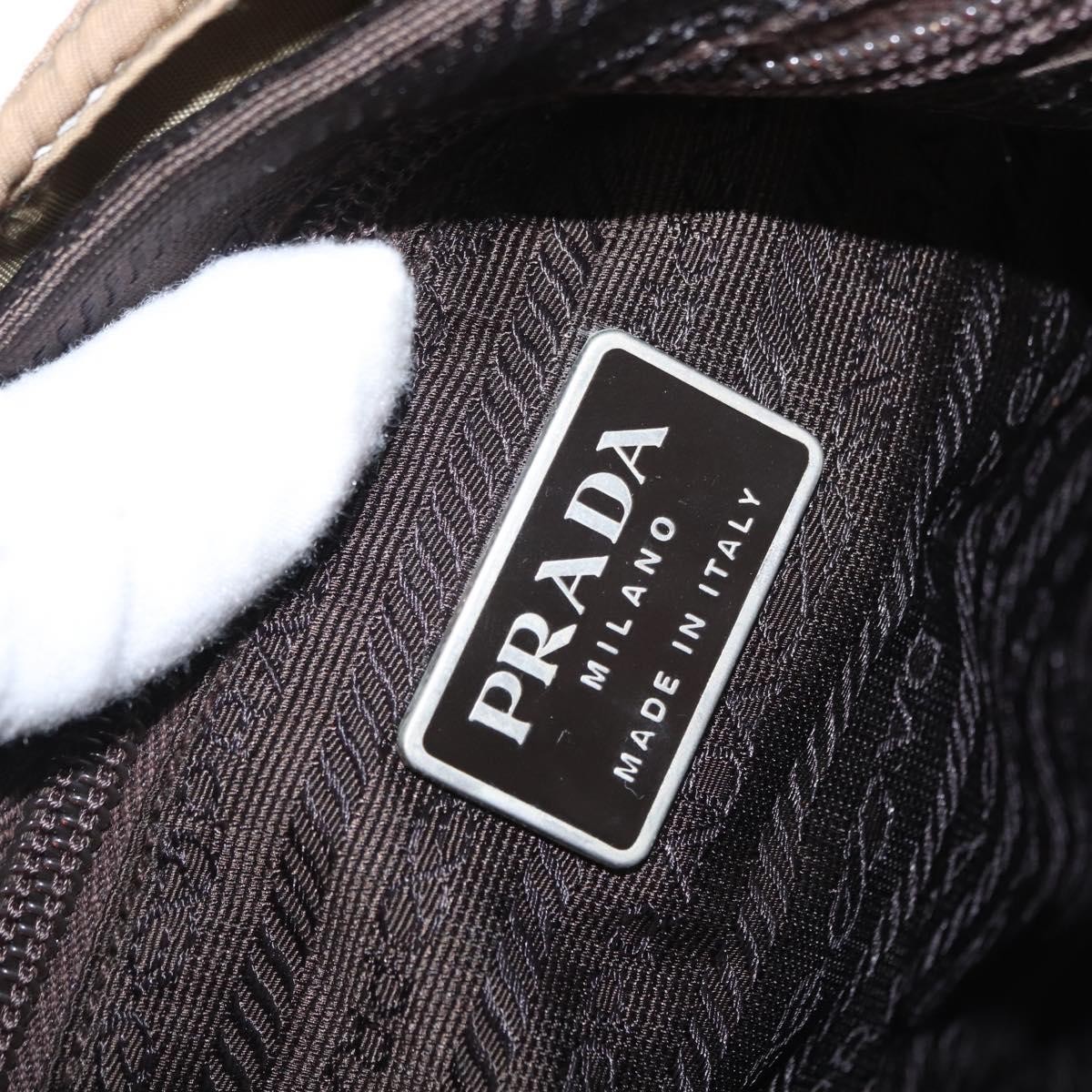 PRADA Backpack Nylon Beige Silver Auth 164845 thumbnail 21