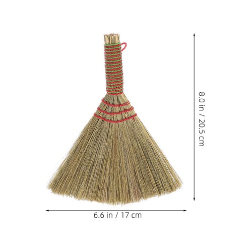 Small Whisk Broom Hand Woven Whisk Broom Desktop Broomstick Dustpan Brush - Picture 10 of 12