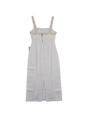 Odd Muse Pearl Trim Midi Dress White - L